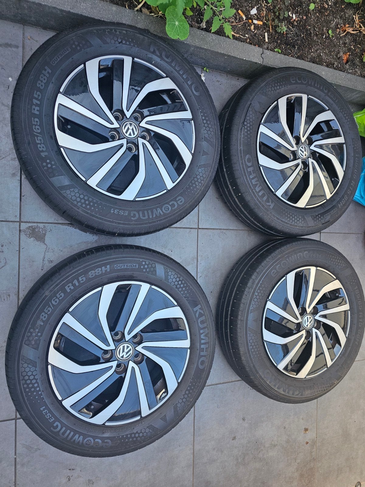 Vw Polo 15 inch Origineel velgen met goede zomerbanden, Ophalen of Verzenden