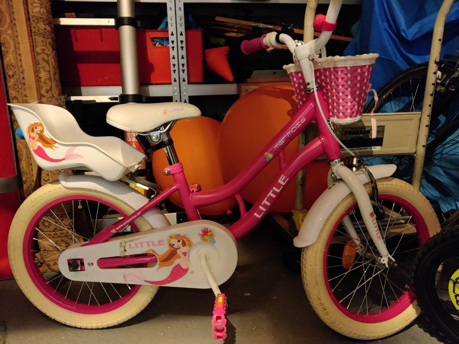 Little Mermaid kinderfiets 16 inch met zijwieltjes, Ophalen