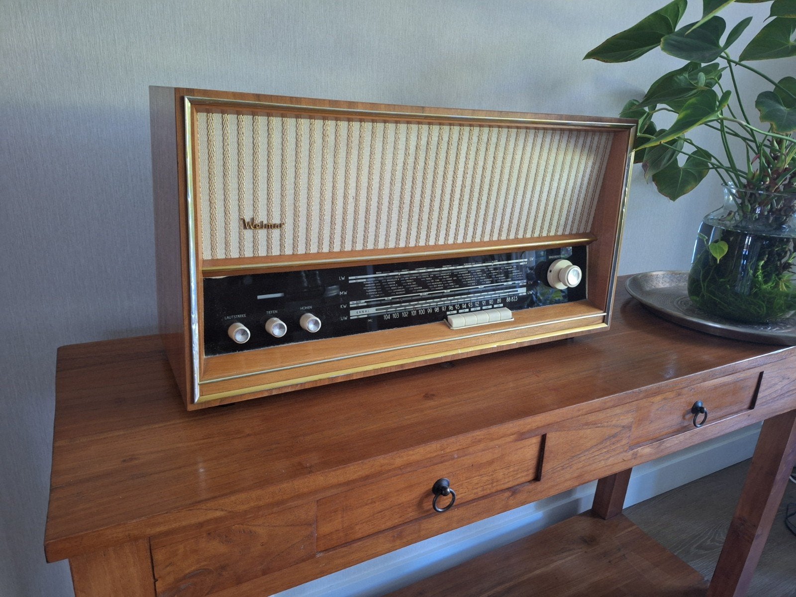 Weimar 5340C vintage buizenradio - Prachtig decoratief stuk, Ophalen of Verzenden, Gebruikt, Radio