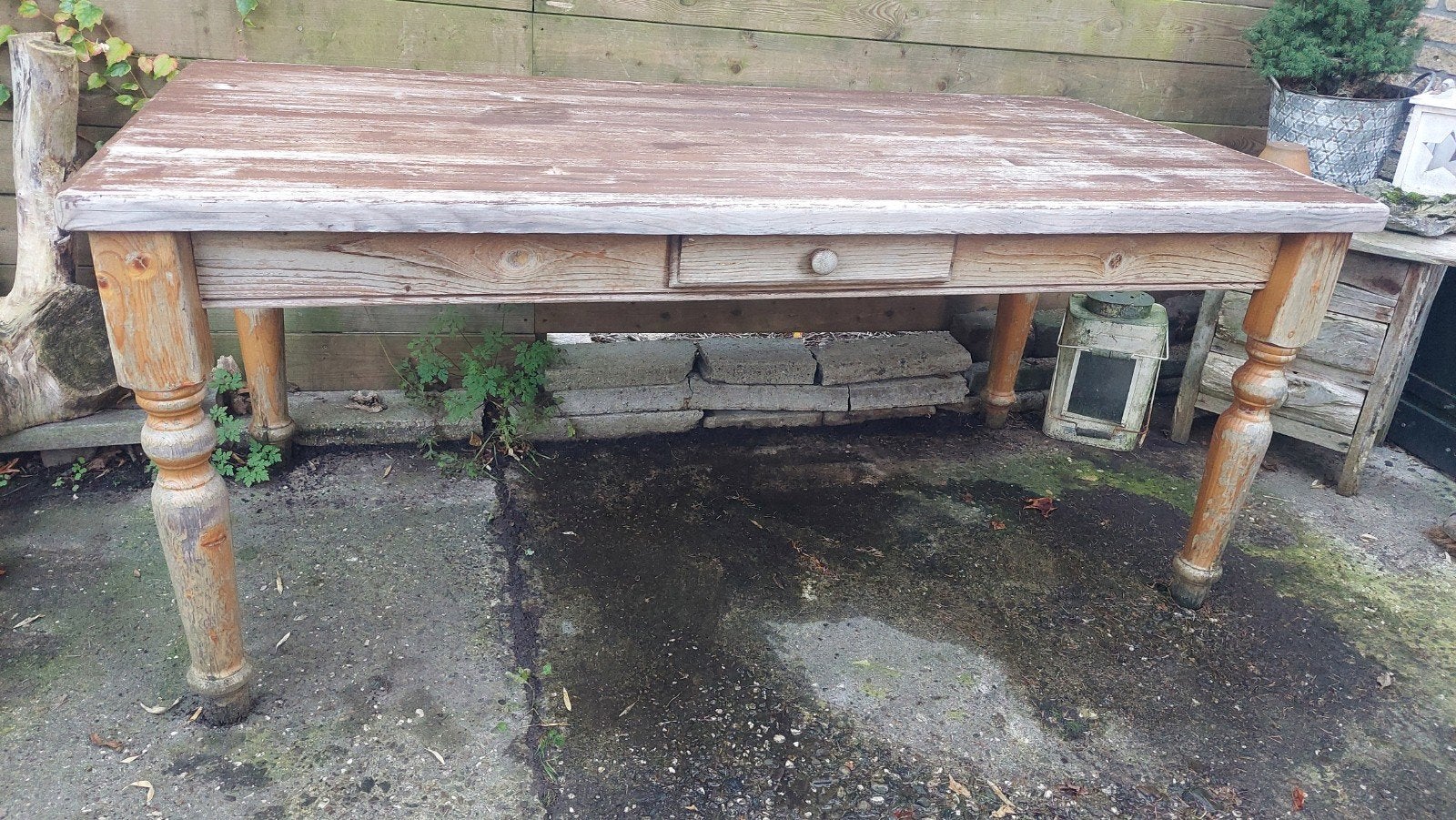 Grenen tuintafel 180 cm - Gratis af te halen