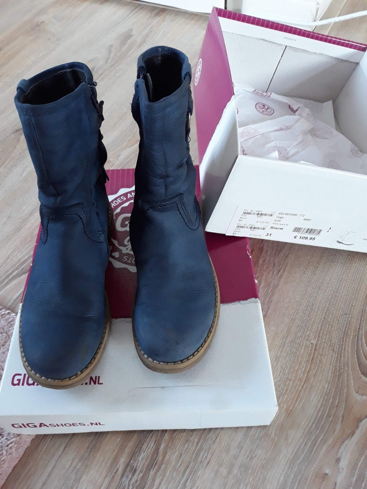 Zgan blauwe laarzen van Giga maat 31, Kinderen en Baby's, Kinderkleding | Schoenen en Sokken, Meisje, Ophalen of Verzenden, Giga
