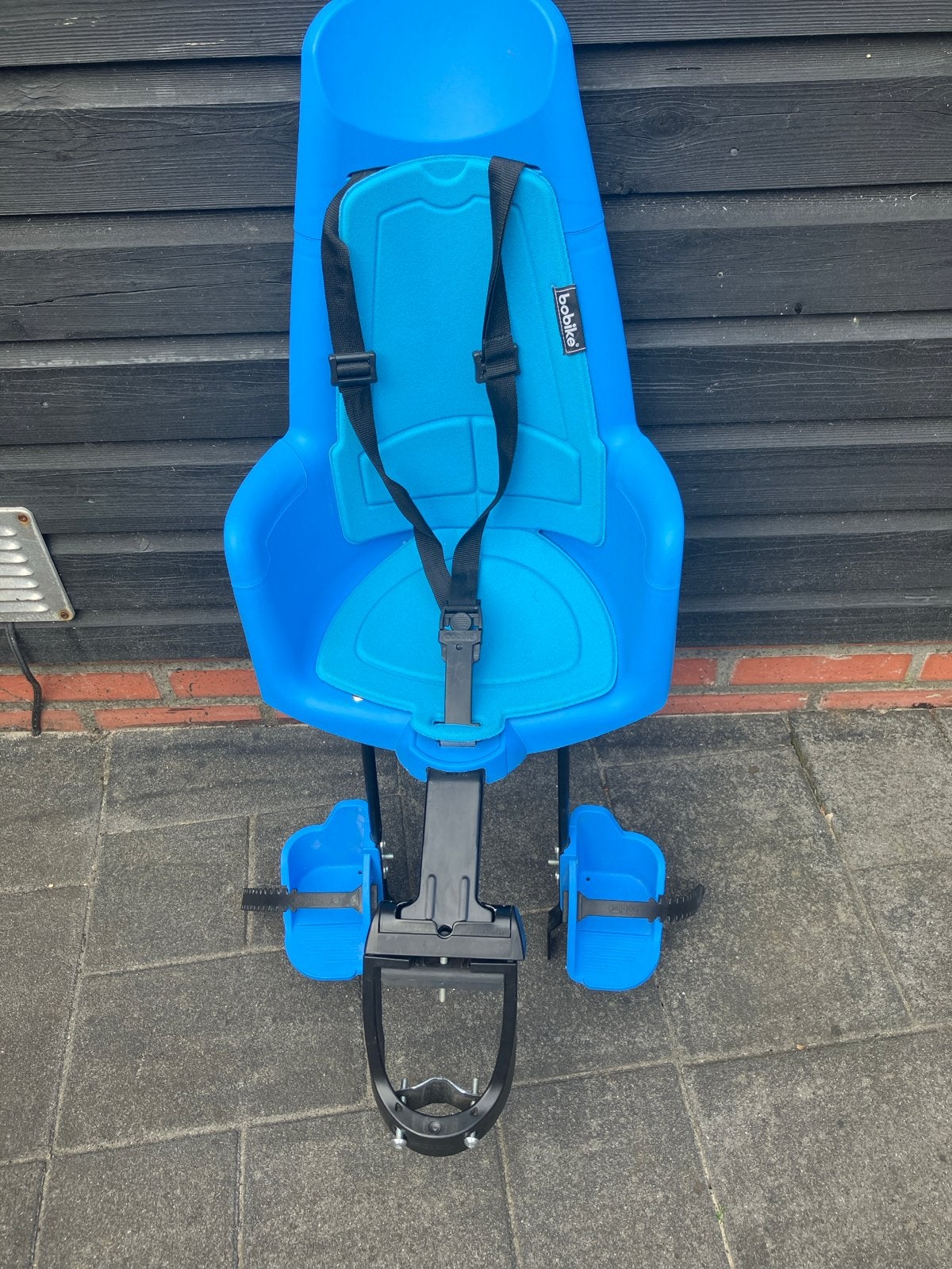 Bobike Achterzitje - Blauw, Fietsen en Brommers, Fietsaccessoires | Fietsstoeltjes, Achterzitje, Ophalen, 15 t/m 25 kg, Gebruikt