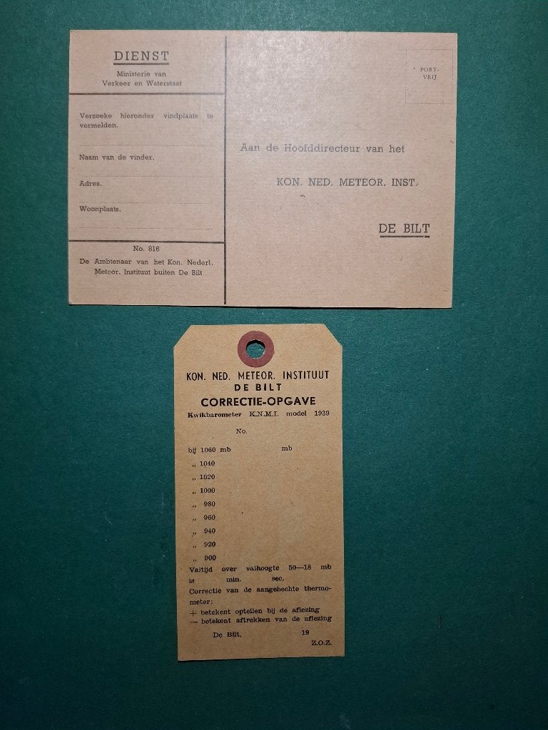 Uit erfenis twee KNMI labels uit de vorige eeuw, Ophalen of Verzenden, Nieuw, Overige typen