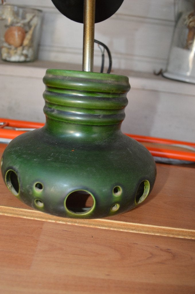 mooie retro /jaren 60-70 groene keramiek hanglamp Herda, Ophalen of Verzenden, Huis en Inrichting
