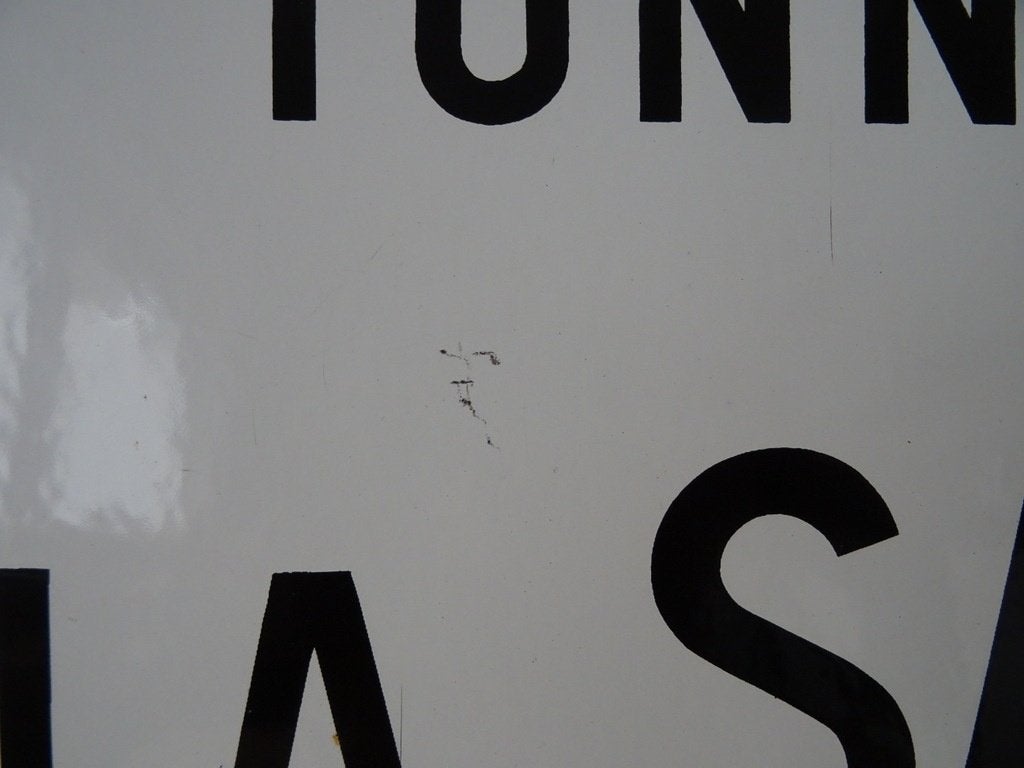 Curiosa vintage emaille bord Frans verkeersbord Tunnel 60x40, Gebruikt, Overige typen, Ophalen of Verzenden, Onbekend