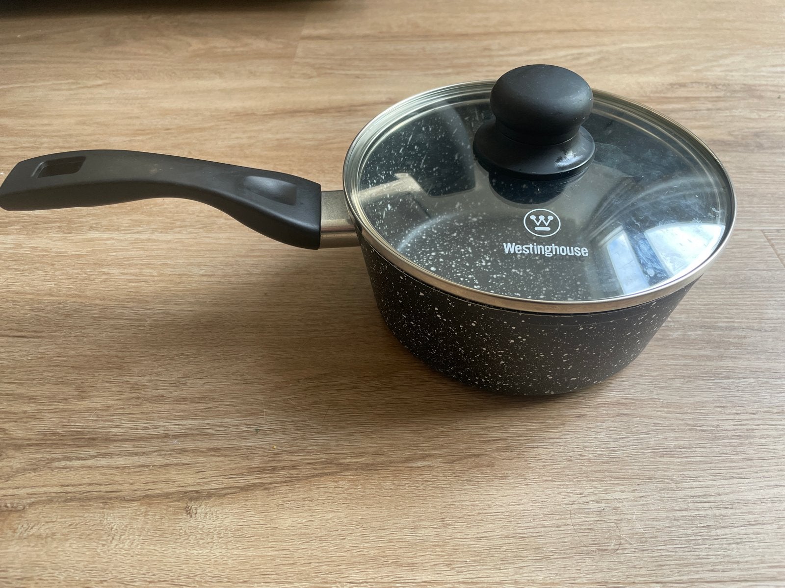 Westinghouse steelpan met deksel, Ophalen, Antiaanbaklaag, Zo goed als nieuw, Rvs
