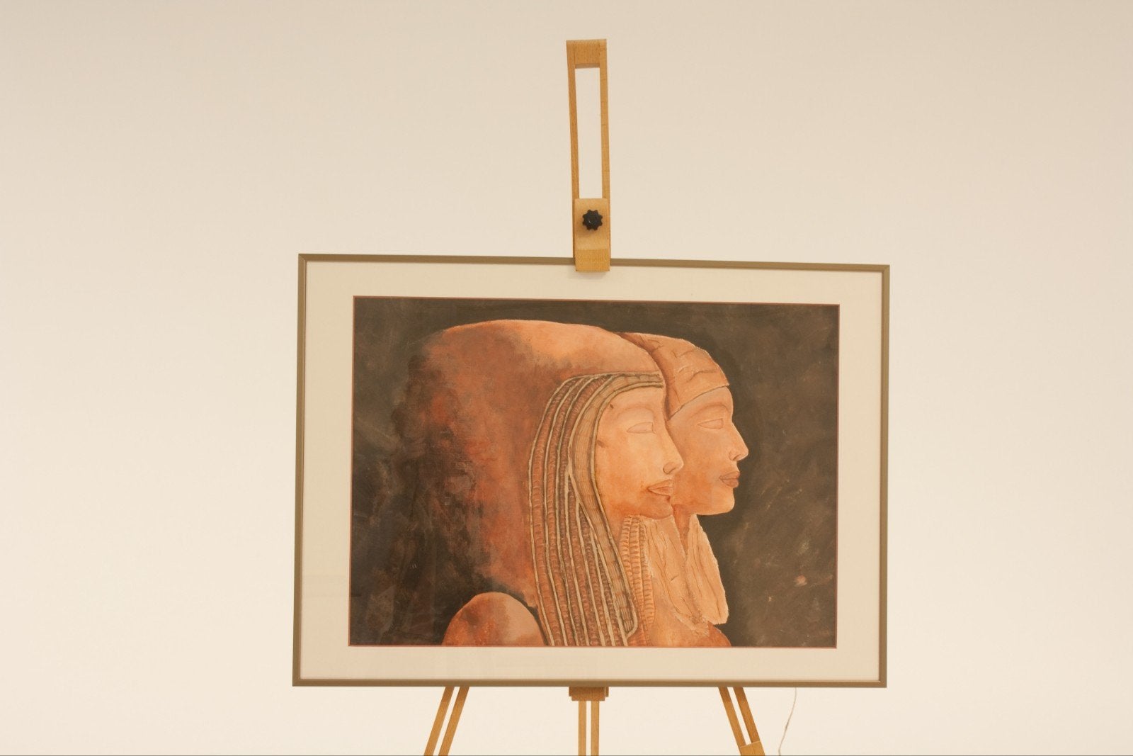 Ingelijst schilderij: Egyptische profielen, 72x52cm, Antiek en Kunst, Kunst | Schilderijen | Klassiek, Ophalen