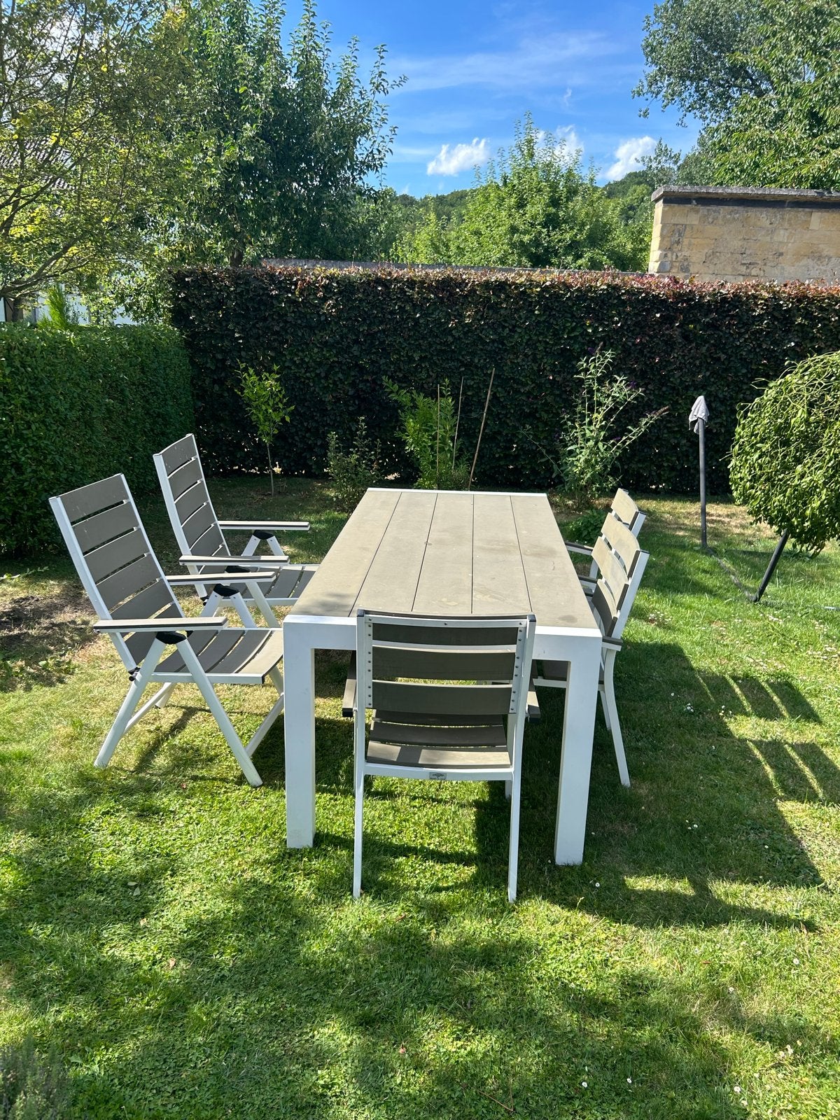 Bois le Duc tuinset met 5 stoelen, Ophalen, Gebruikt, Eettafel, Tuinset