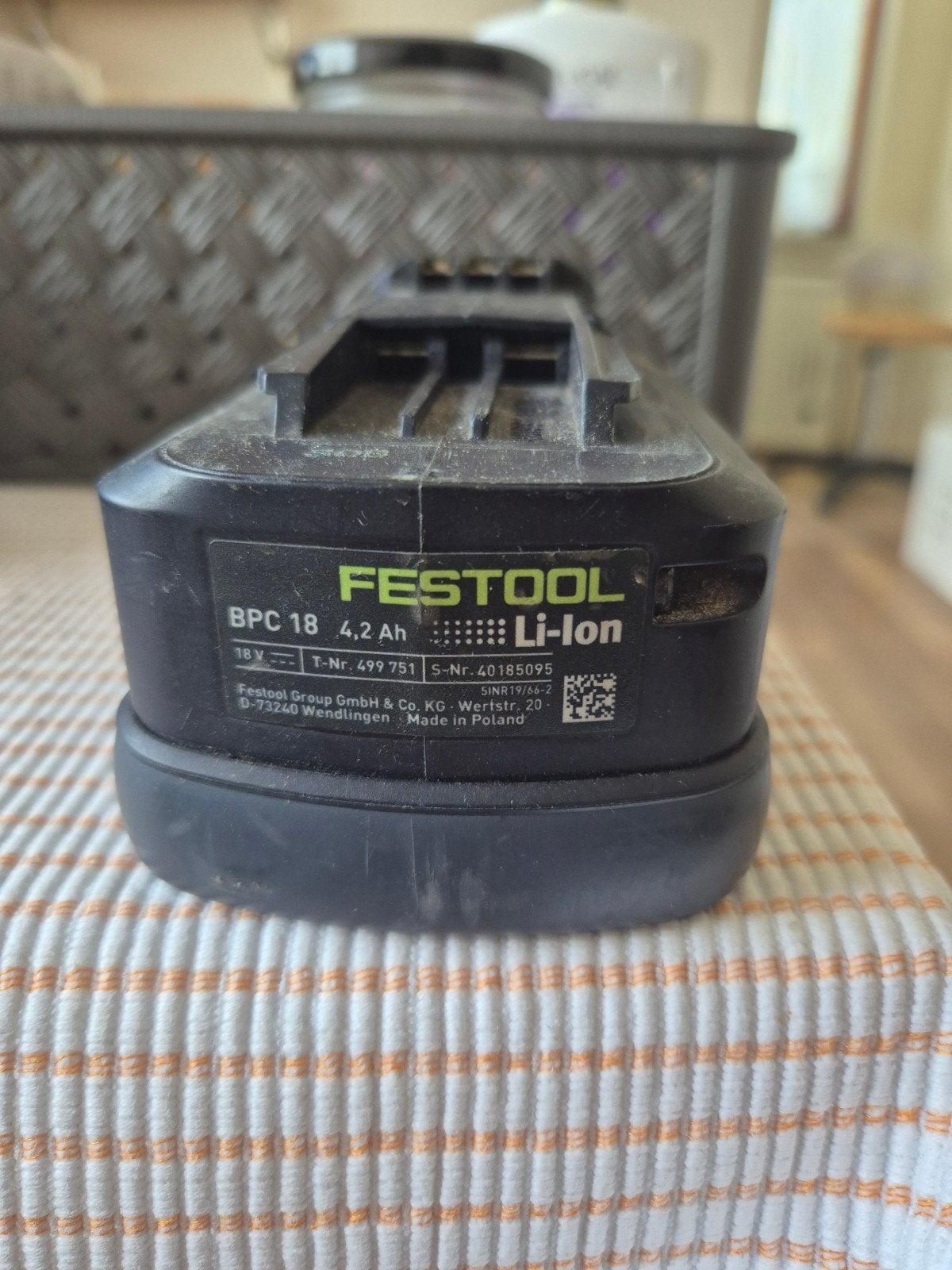 Festool BPC 18 Li-Ion Accu 18V 4.2 Ah, Ophalen of Verzenden, Gebruikt, Overige typen