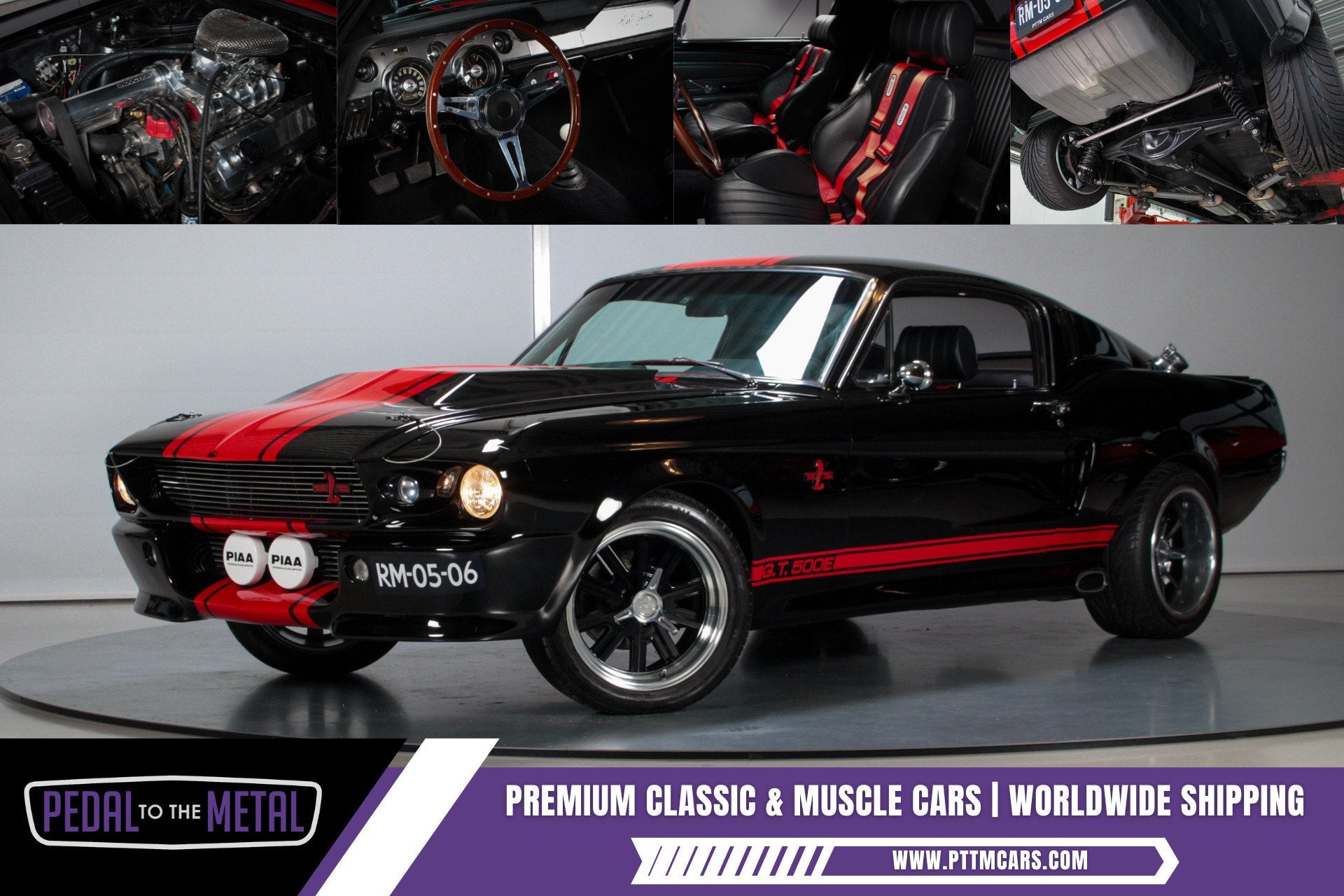 1967 Ford Mustang "Eleanor" GT500E, Auto's, Gebruikt, 4 stoelen, Zwart, Bedrijf