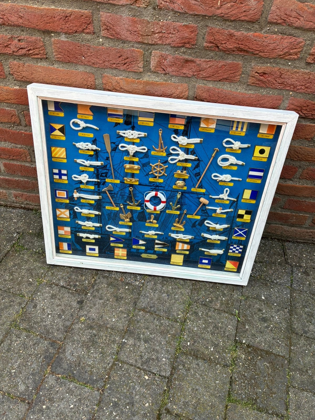 Bord met verzameling, Ophalen, Zo goed als nieuw, Reclamebord