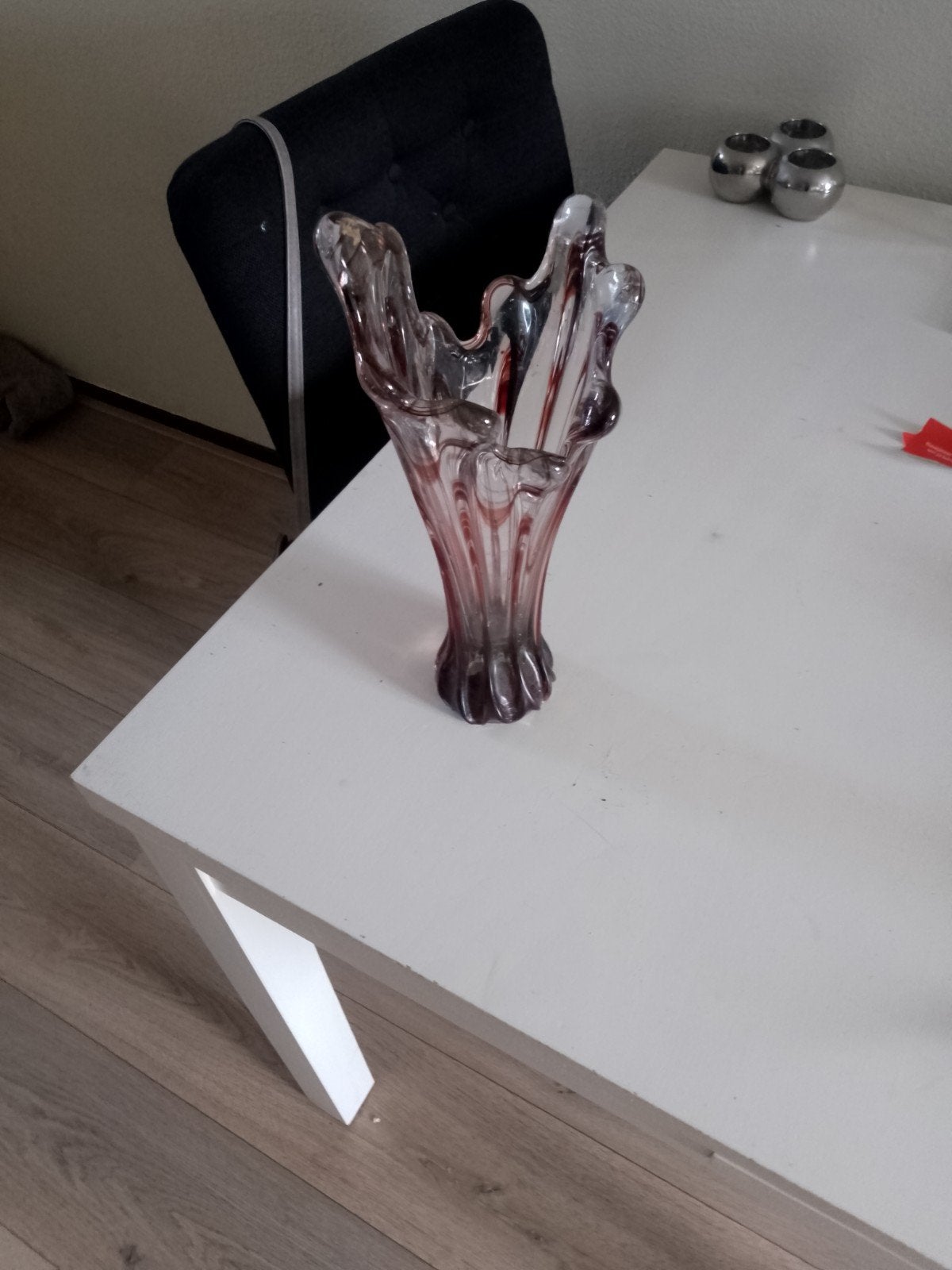 Murano glas geblazen bloemenvaas, jaren '60, Ophalen of Verzenden