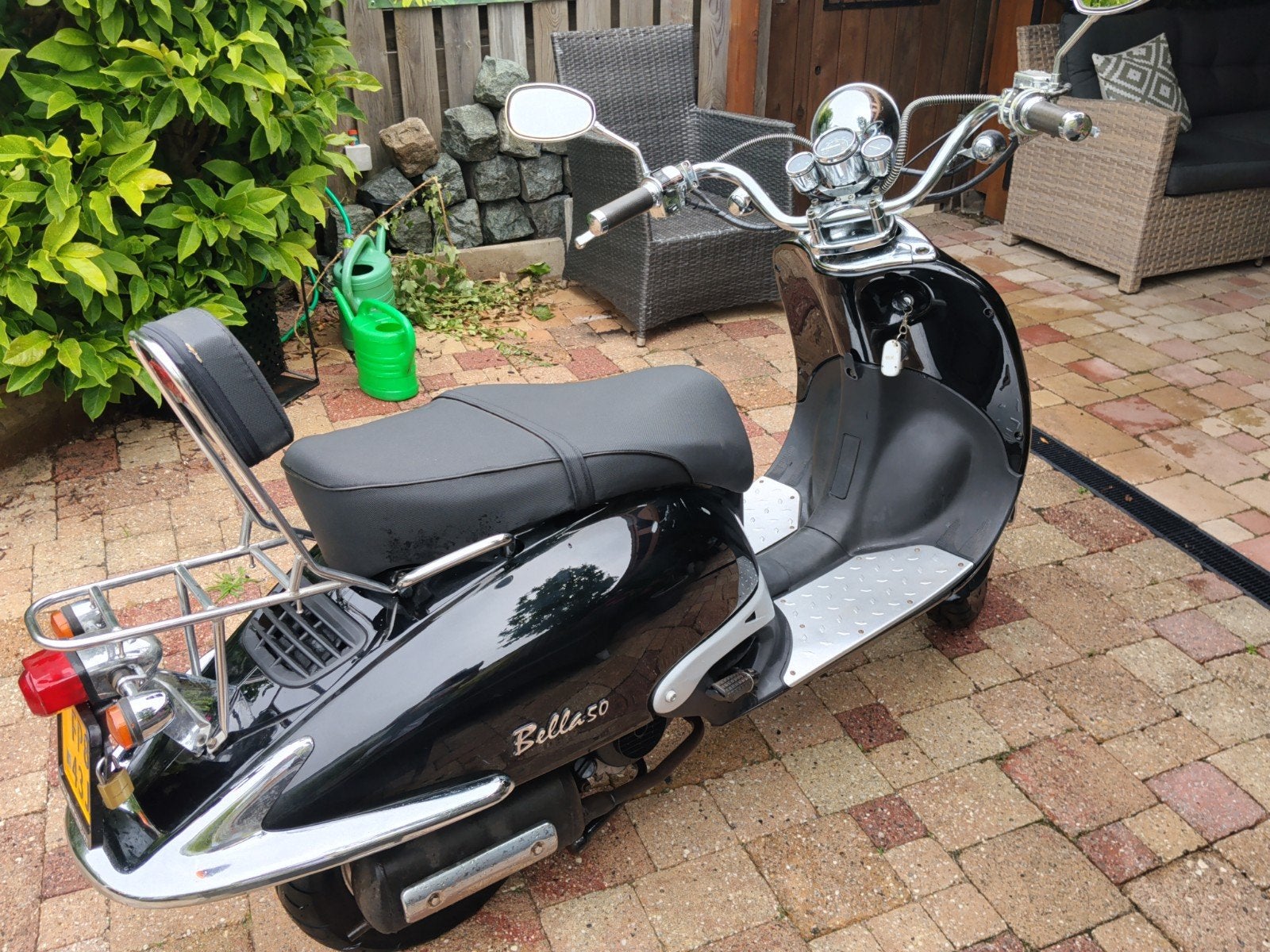 Zwarte Bella Retro Scooter - loopt niet, Ophalen, Gebruikt, Benzine, Overige merken