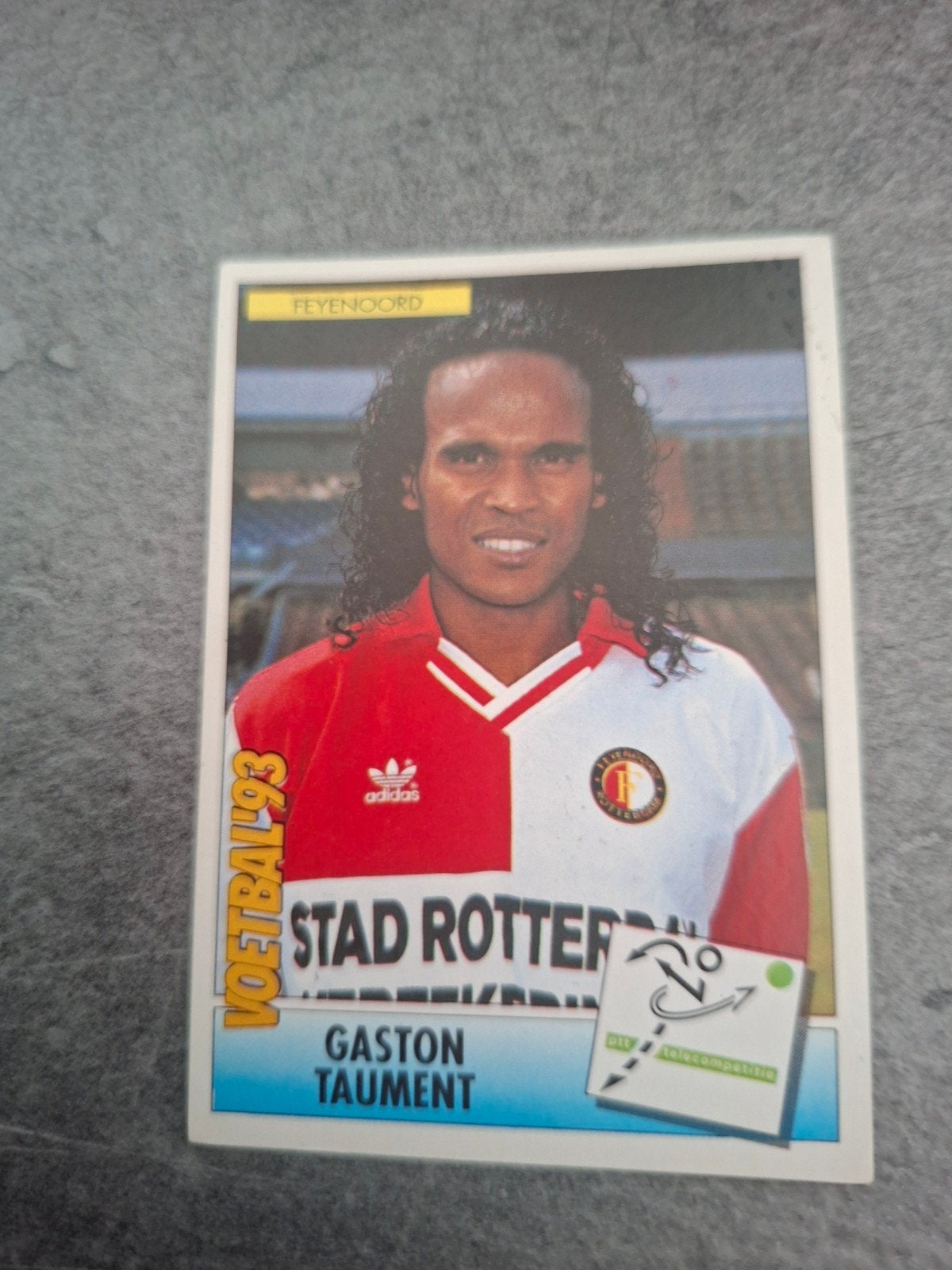 Panini sticker Voetbal 93. Gaston Taument Feyenoord., Ophalen of Verzenden, Zo goed als nieuw, Sticker