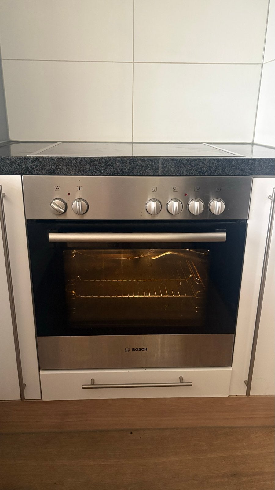 Bosch 51 x 59 Kookplaat combinatie met hetelucht oven, Witgoed en Apparatuur, Fornuizen, Ophalen, Gebruikt, Minder dan 85 cm, 60 cm of meer