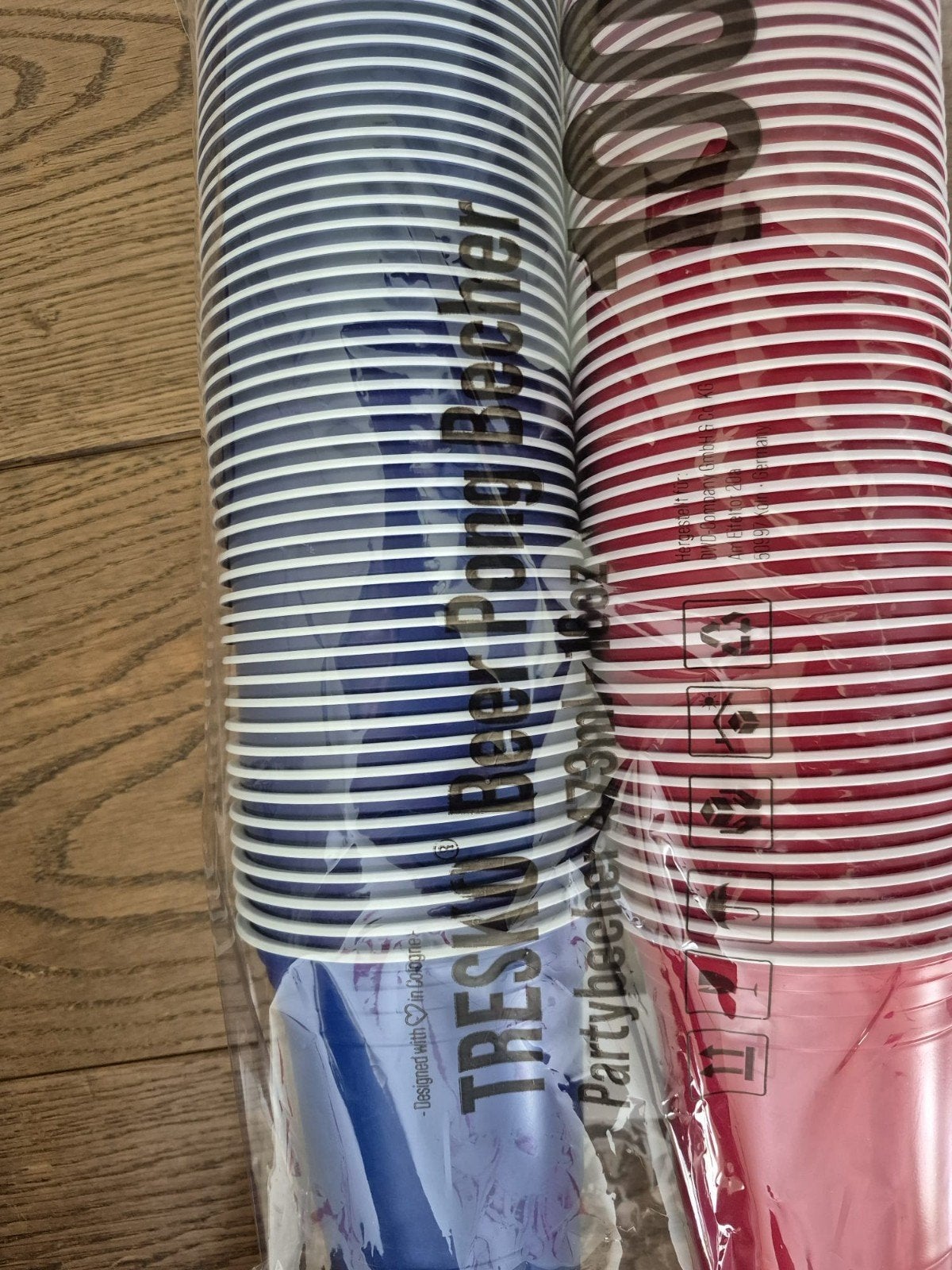 100x Beer Pong Bekers - Rood & Blauw, Ophalen of Verzenden, Nieuw, Feestartikel, Overige