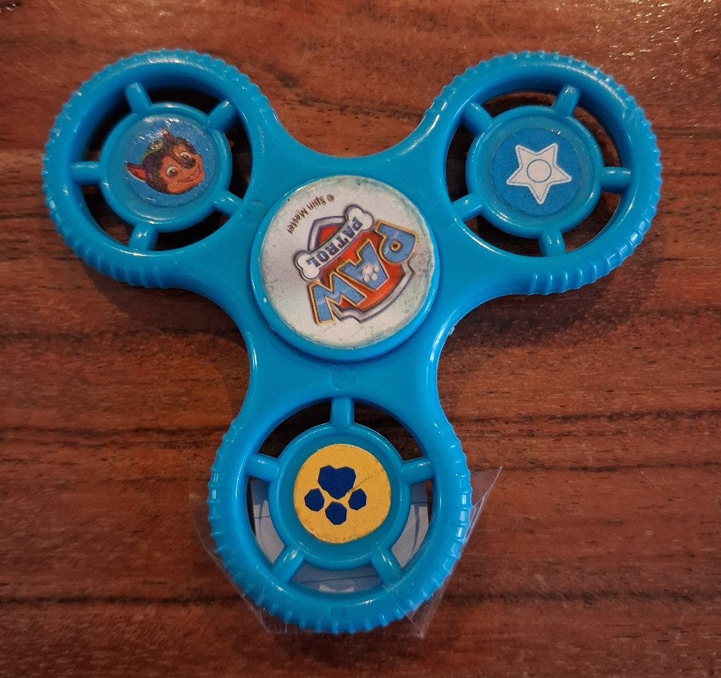 Paw patrol fidget spinner blauw, leuk schoencadeautje/sint!, Verzenden, Gebruikt