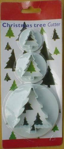 Nieuw 3st Kerstboom kerstbomen uitstekers cutters, Hobby en Vrije tijd, Taarten en Cupcakes maken, Ophalen of Verzenden, Nieuw