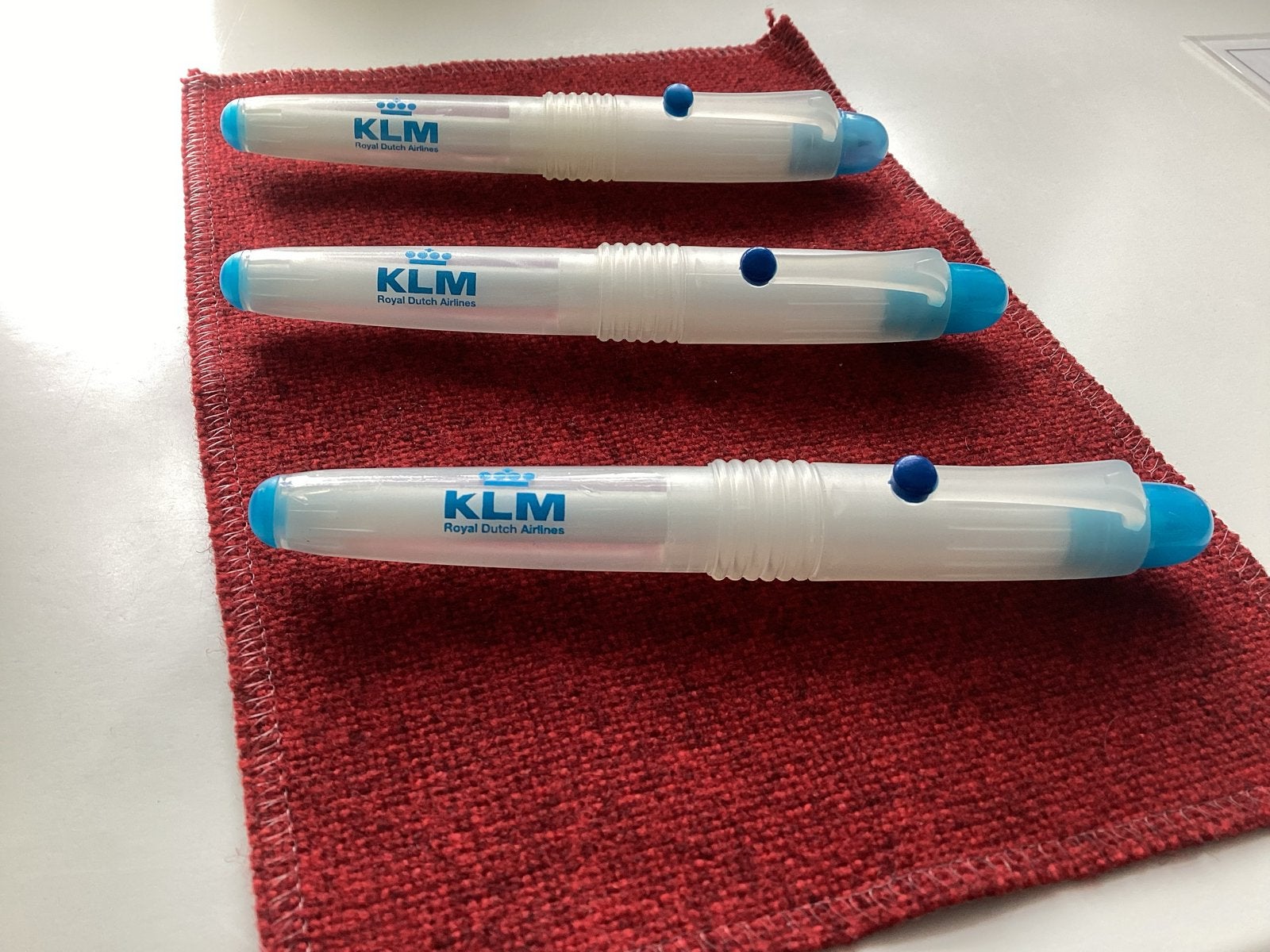 KLM Jubileumpennen uit Indonesië (3 stuks), Verzamelen, Ophalen of Verzenden, Gebruikt, Overige typen