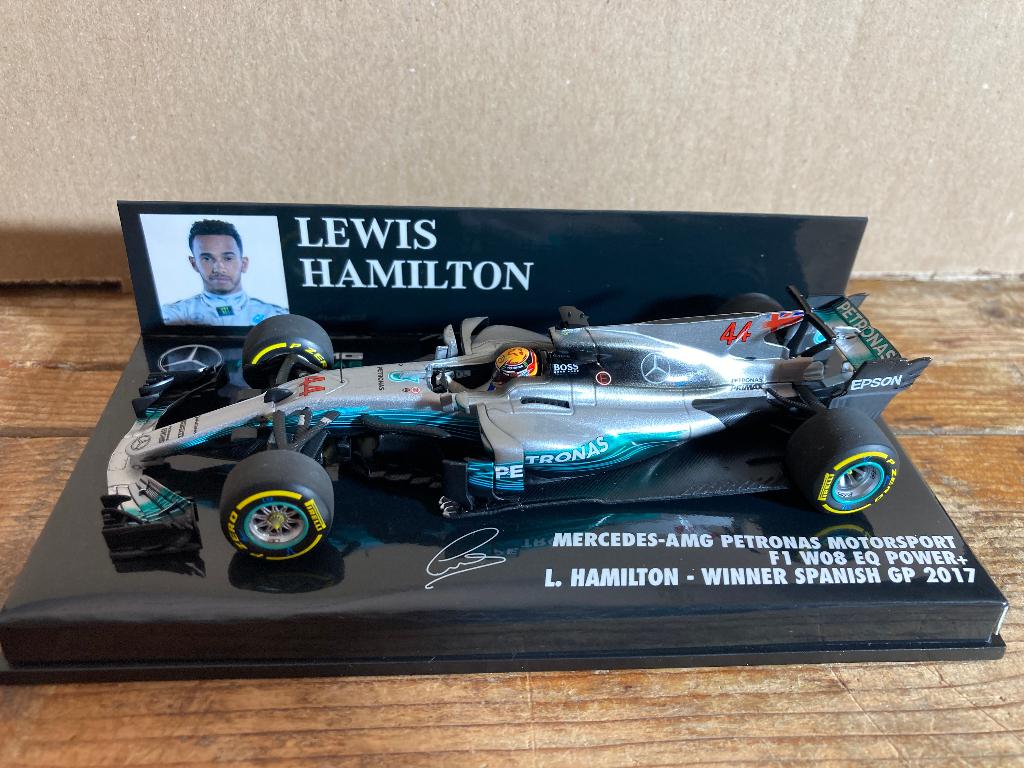 ✅ Lewis Hamilton 1:43 Winner Spanish GP 2017 410170044 W08, Ophalen of Verzenden, Nieuw, Formule 1