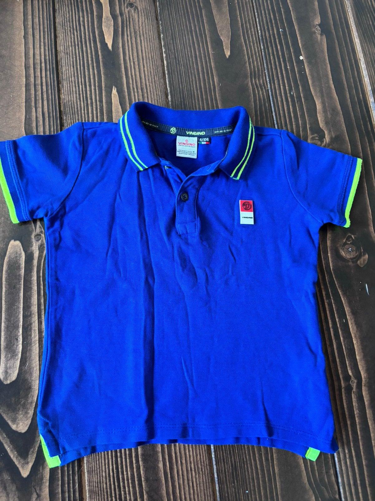 Vingino blauw polo tshirt maat 104, Kinderen en Baby's, Kinderkleding | Maat 104, Ophalen of Verzenden, Nieuw, Jongen, Shirt of Longsleeve