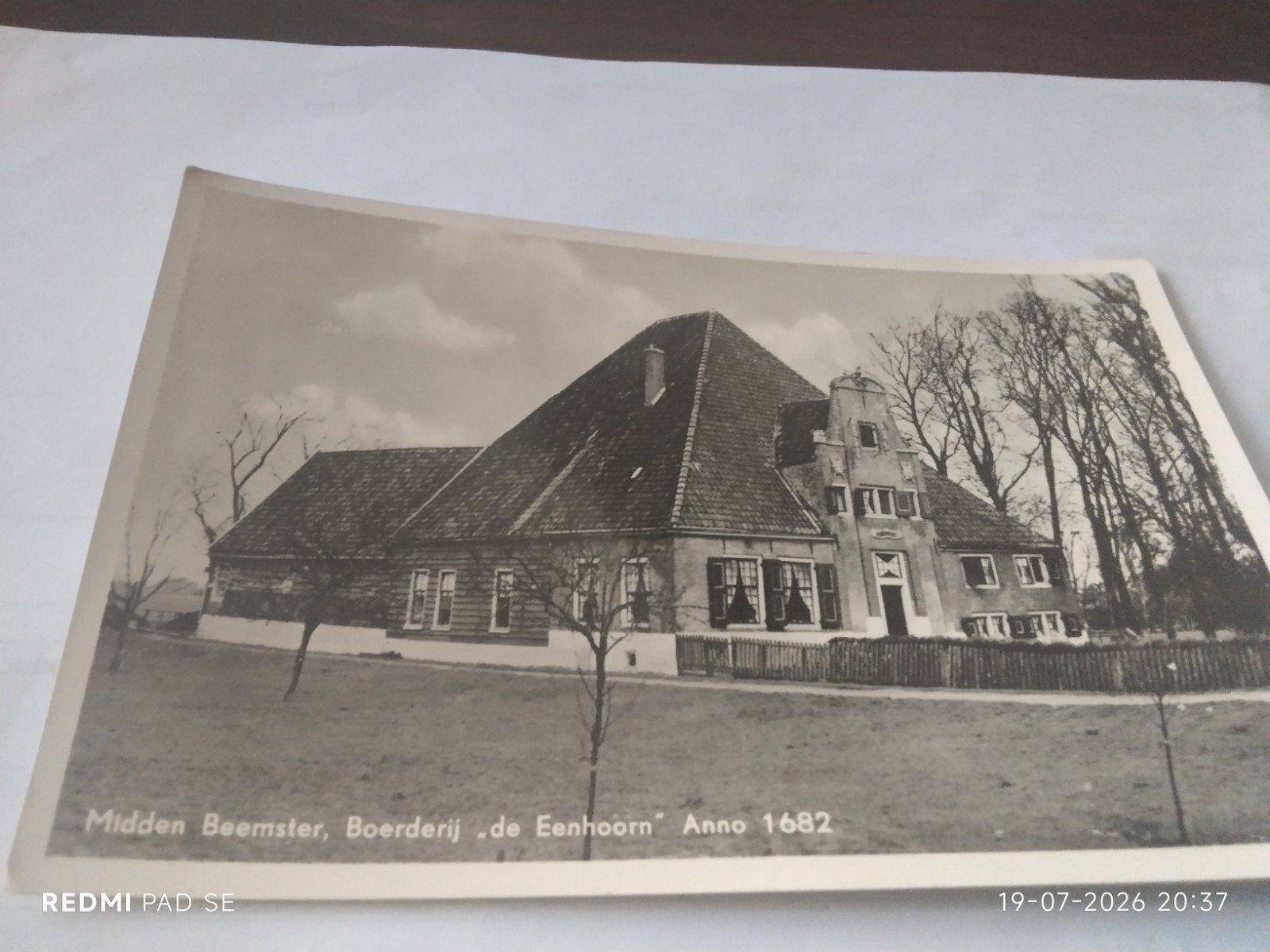 Ansichtkaart Midden Beemster, Boerderij 'de Eenhoorn', Ophalen of Verzenden, 1920 tot 1940, Gelopen, Noord-Holland