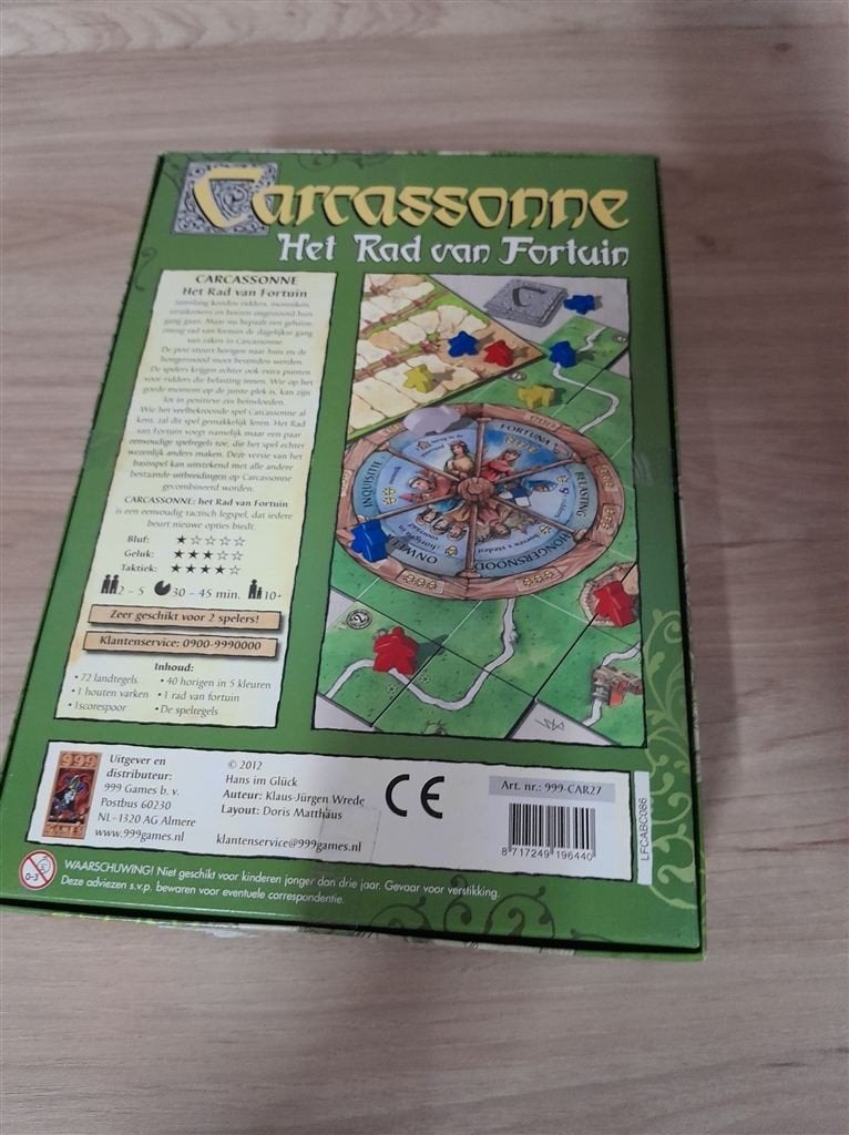 Carcassonne het rad van Fortuin - 999 games - s4101, Verzenden, Zo goed als nieuw