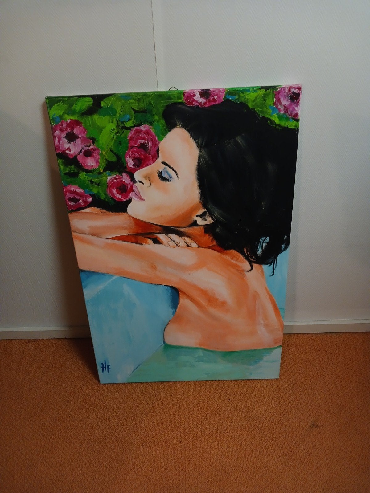 you are beautiful, Ophalen, Olieverf, Textiel, Figuren