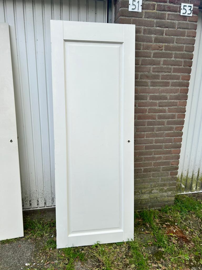 2 houten binnendeuren, Doe-het-zelf en Verbouw, Deuren en Horren, Ophalen, Gebruikt, Binnendeur, 200 tot 215 cm