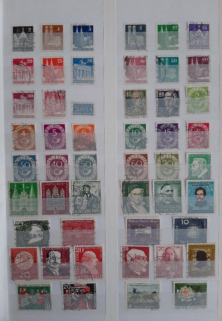 17 Kaarten Oude Klassieke Postzegels BRD Duitsland Nr11 Gest, Postzegels en Munten, Ophalen, BRD, Gestempeld