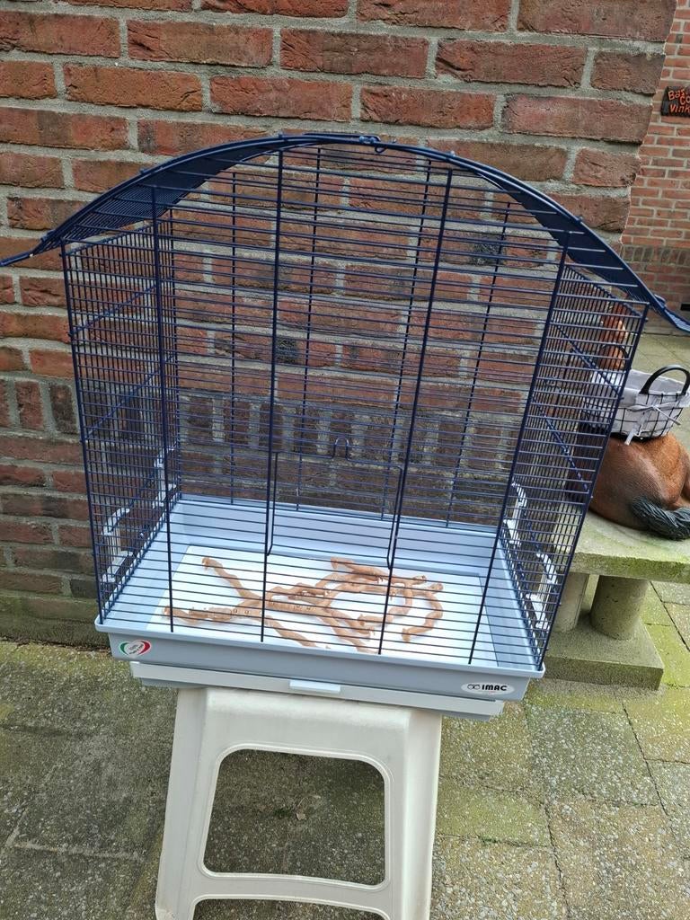 Mooie vogelkooi 60 cm hoog   50 cm breed en 30 cm diep ., Ophalen, Zo goed als nieuw, Metaal, Vogelkooi