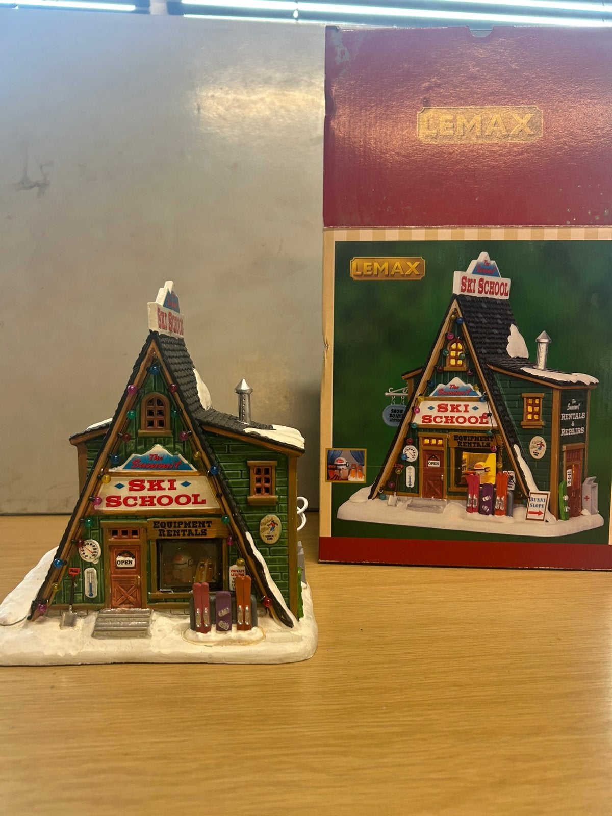 Kerstdorp huisjes Skischool, Ophalen, Gebruikt