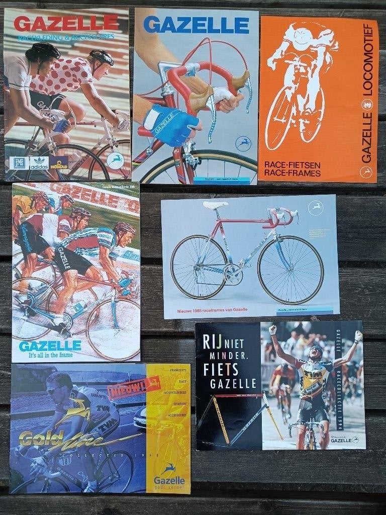7 stuks vintage / retro Gazelle catalogi Campagnolo Zeus, Fietsen en Brommers, Fietsen | Oldtimers, Jaren '60 of nieuwer, 59 cm of meer