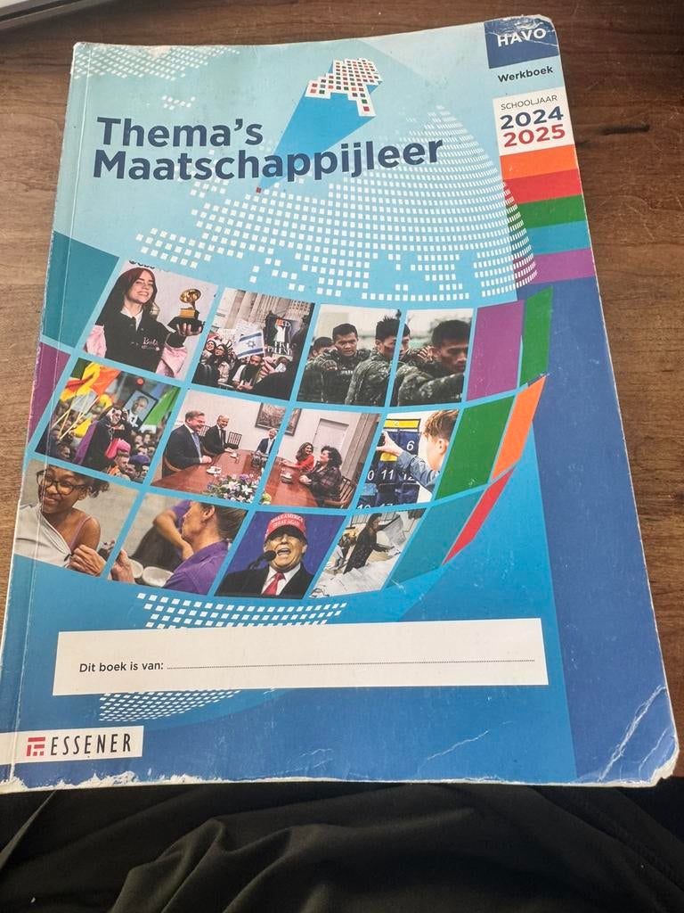 Thema's Maatschappijleer HAVO Werkboek 2024-2025, Verzenden, Gelezen, HAVO, Maatschappijleer