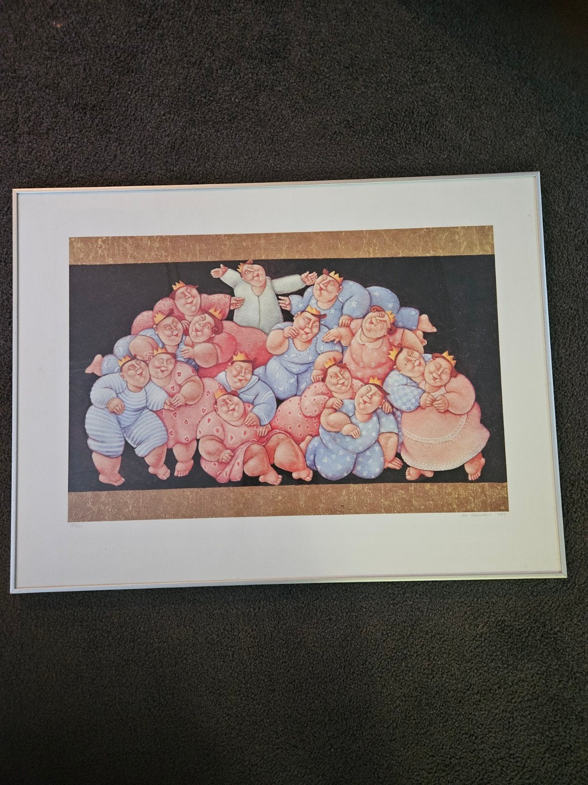 Ada Breedveld - Zeefdrukken (3x) - Vrolijke Dames, Antiek en Kunst, Ingelijst, Ophalen, Portret en Figuren, Zeefdruk