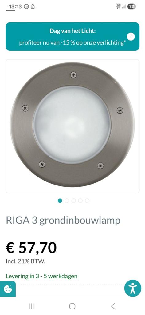 Riga outdoor lampen, Ophalen of Verzenden, Netvoeding, Minder dan 50 watt