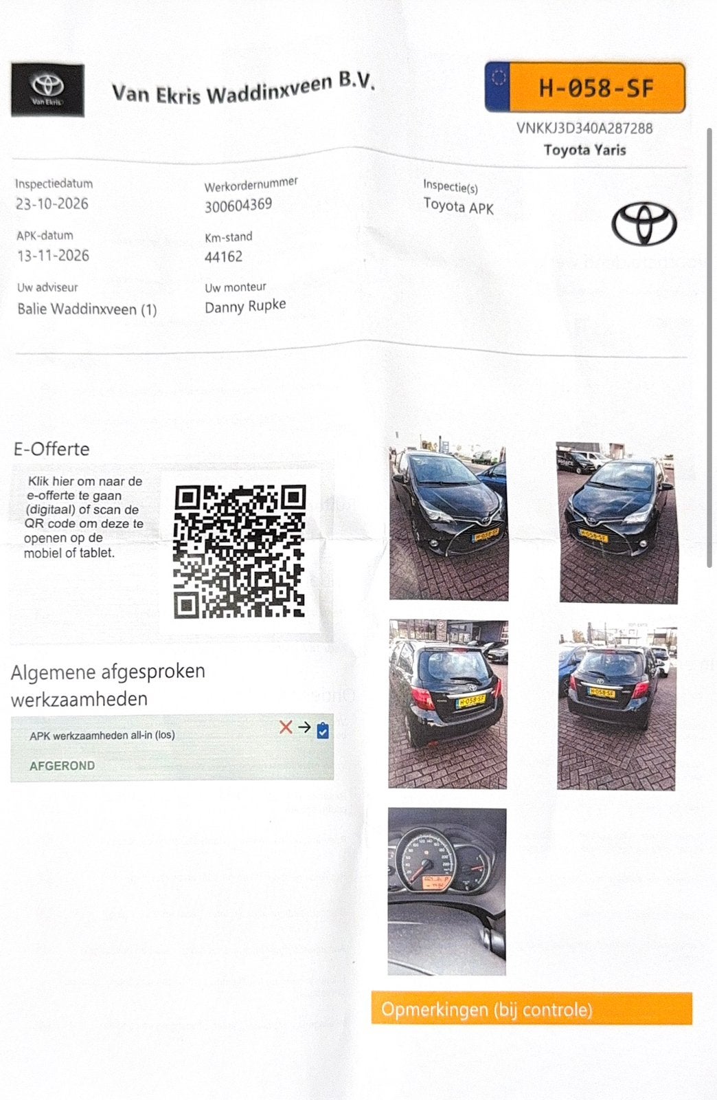 Toyota Yaris Automaat 44.000 km  Nieuw Apk New Banden Camera, Ophalen, Nieuw, Toyota