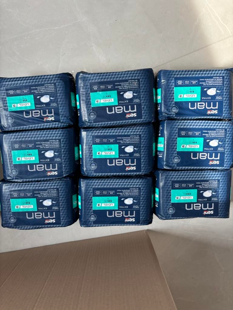 Incontinentie pads Seni level 3. Totaal 9 nieuwe pakken, Ophalen of Verzenden, Nieuw