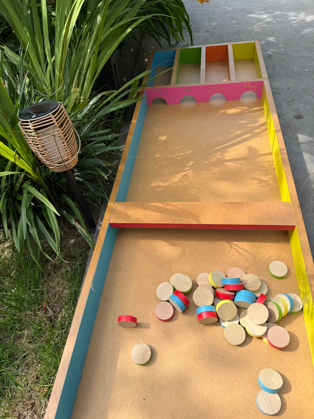 Gezellige houten kinder Sjoelbak, Hobby en Vrije tijd, Gezelschapsspellen | Bordspellen, Een of twee spelers, Ophalen, Zo goed als nieuw