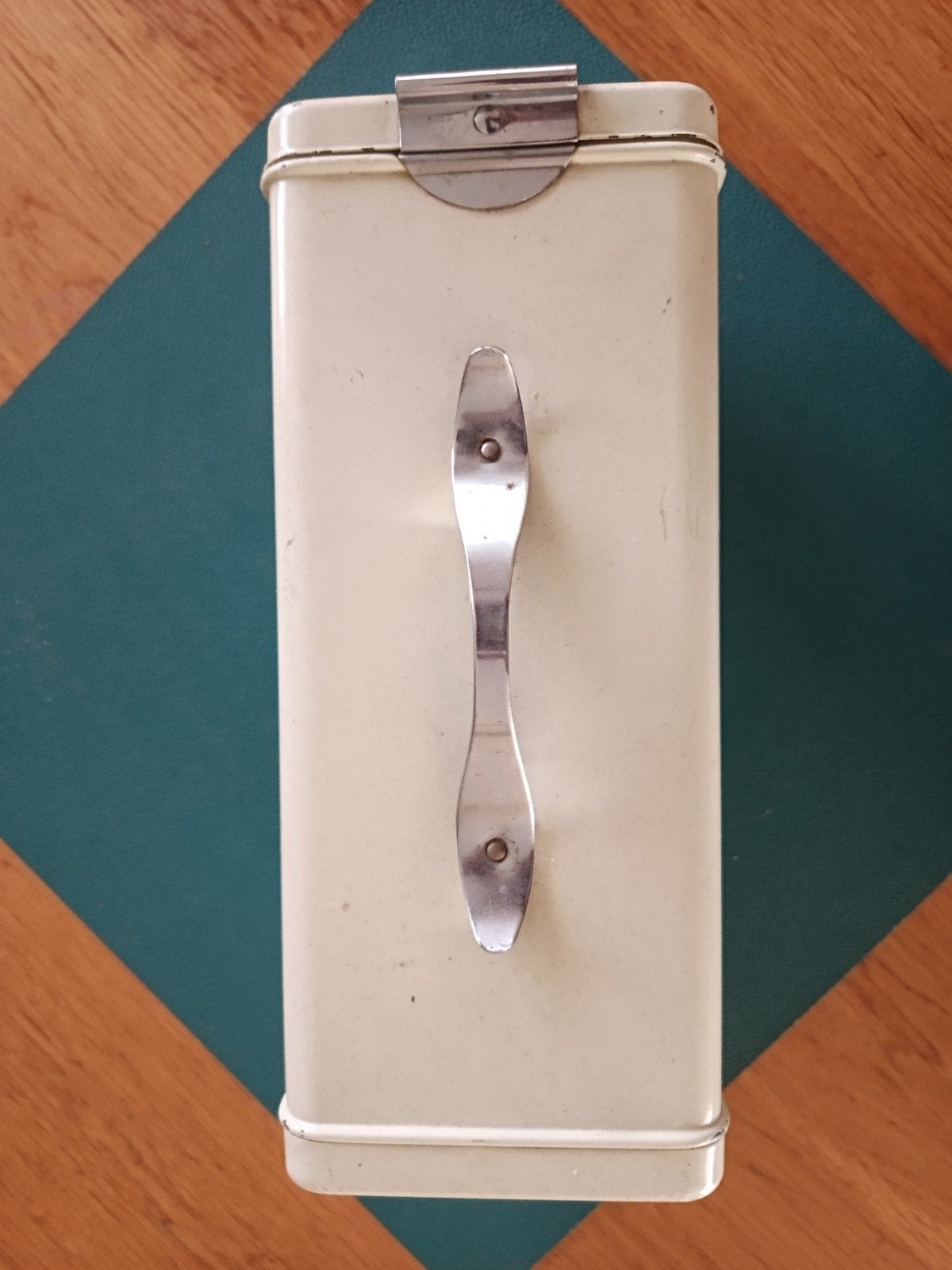 Vintage Brabantia beschuitbus met lift–Crème (Liggend model), Ophalen, Zo goed als nieuw, Overige