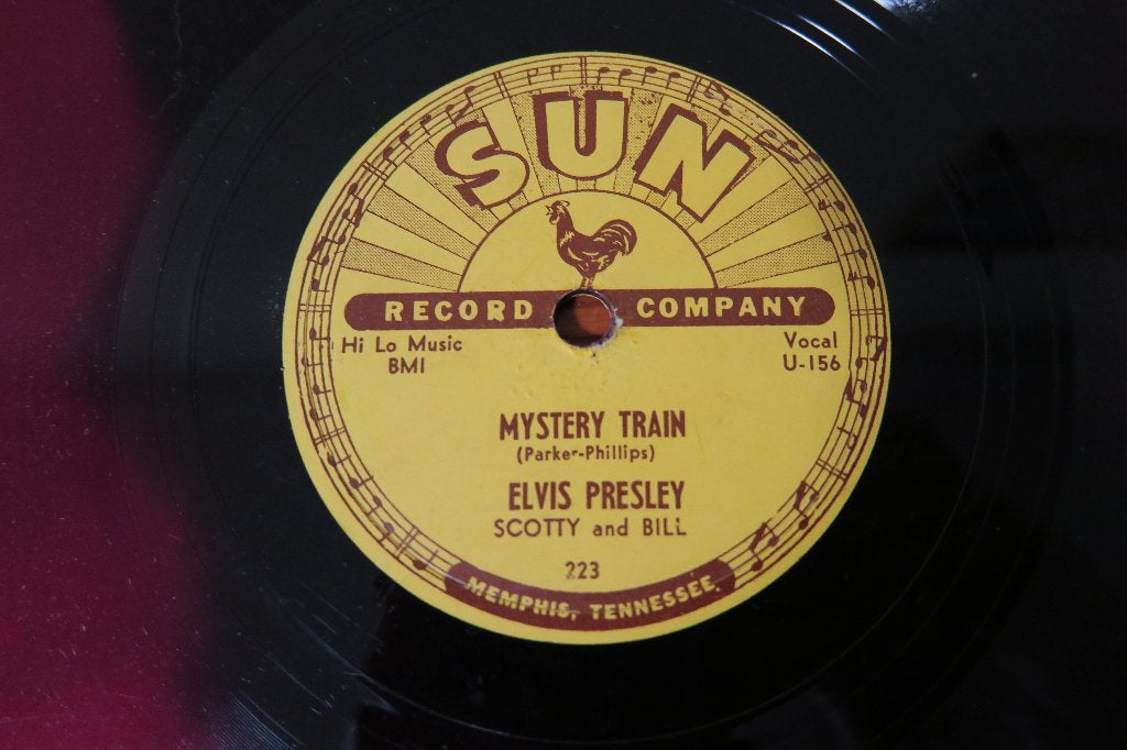 Elvis Presley Mystery train 78rpm 78 toeren jukebox seeburg, Gebruikt, 10 inch, Ophalen of Verzenden, Overige typen