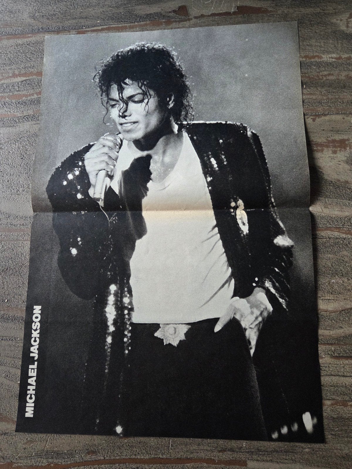 2 Vintage Michael Jackson Posters Jaren '80, Rechthoekig Staand, Ophalen of Verzenden, Zo goed als nieuw, A1 t/m A3