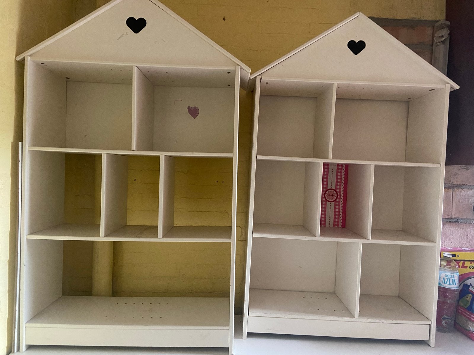 Twee witte vakkenkasten huisjes voor kinderkamer/speelhoek, Ophalen, Gebruikt, Kast