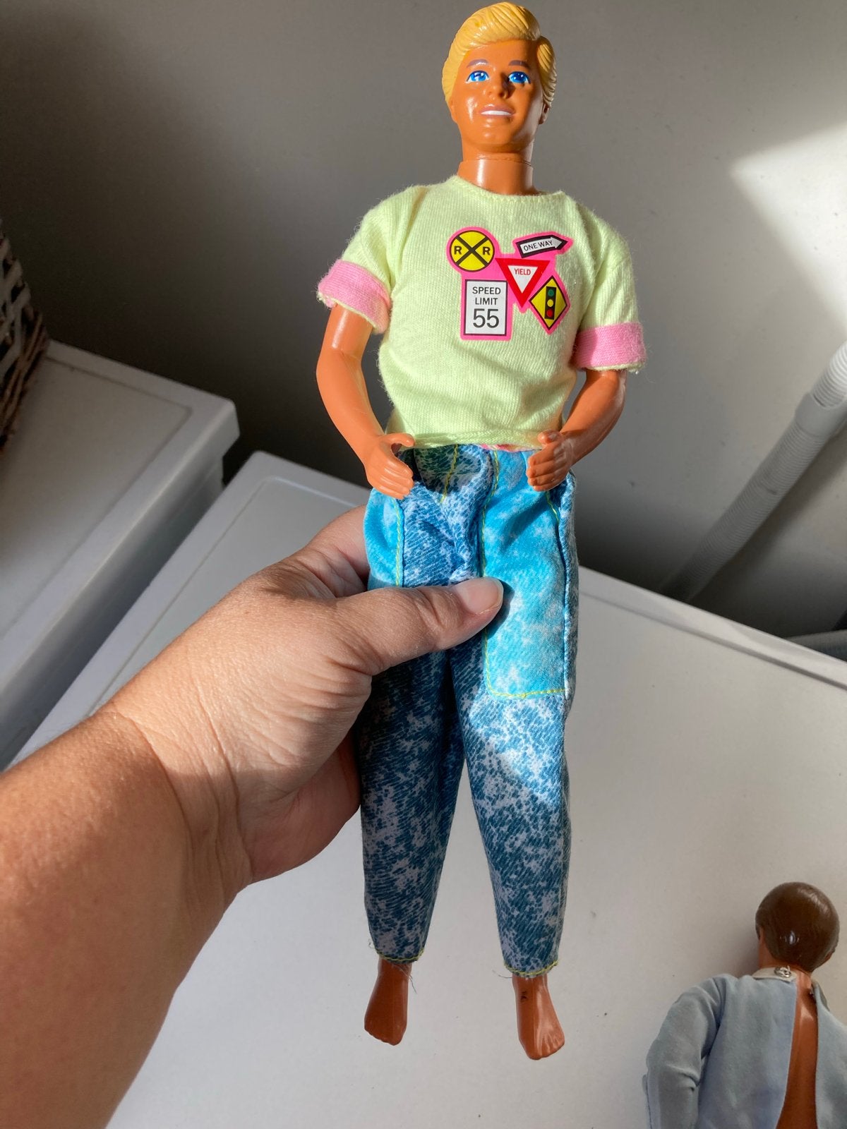 Vintage Ken pop (Mattel 1968) in originele kleding, Ophalen of Verzenden, Gebruikt, Barbie