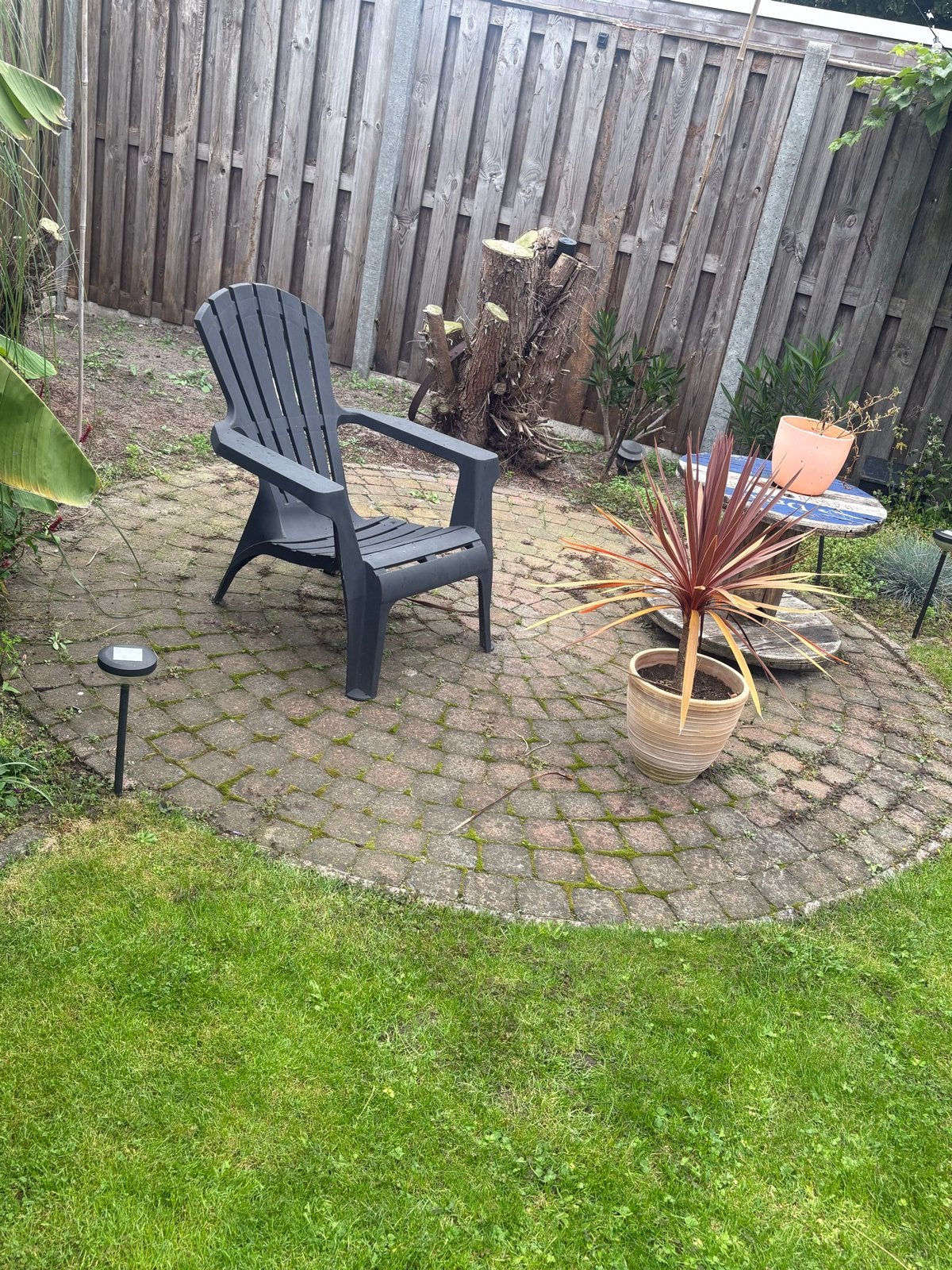 Cirkelvormig Terras van Klinkers, Ophalen, Gebruikt, Klinkers, 5 tot 10 m²