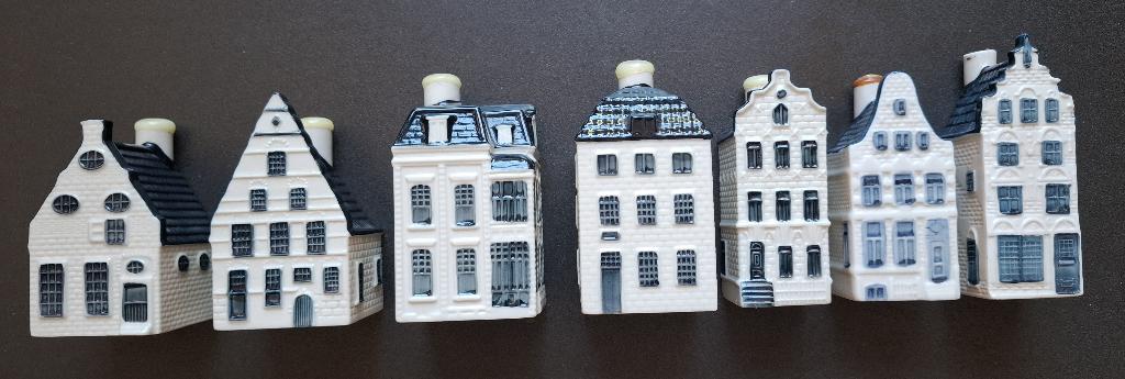 7 stuks KLM huisjes nr 32 35 39 40 45 55 91, Verzamelen, Ophalen of Verzenden, Zo goed als nieuw, 21 t/m 40, Gevuld