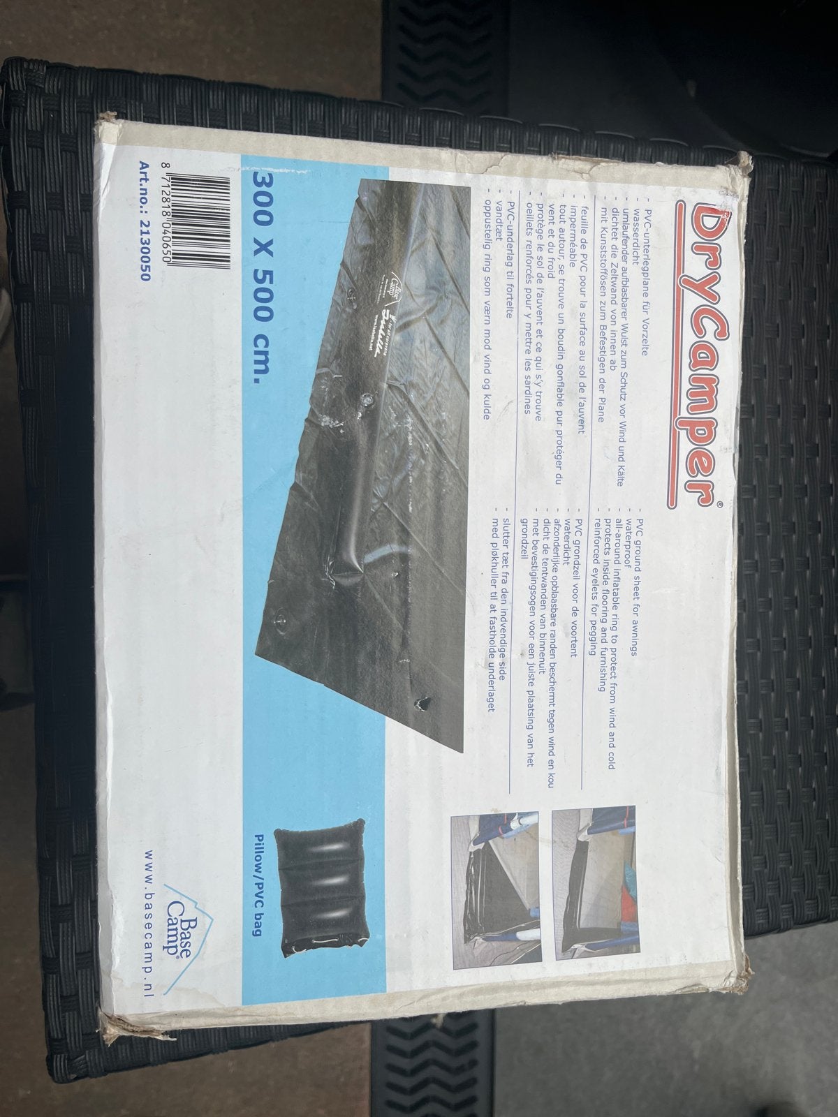 DryCamper PVC grondzeil voor voortent - 300 x 500 cm, Ophalen, Nieuw