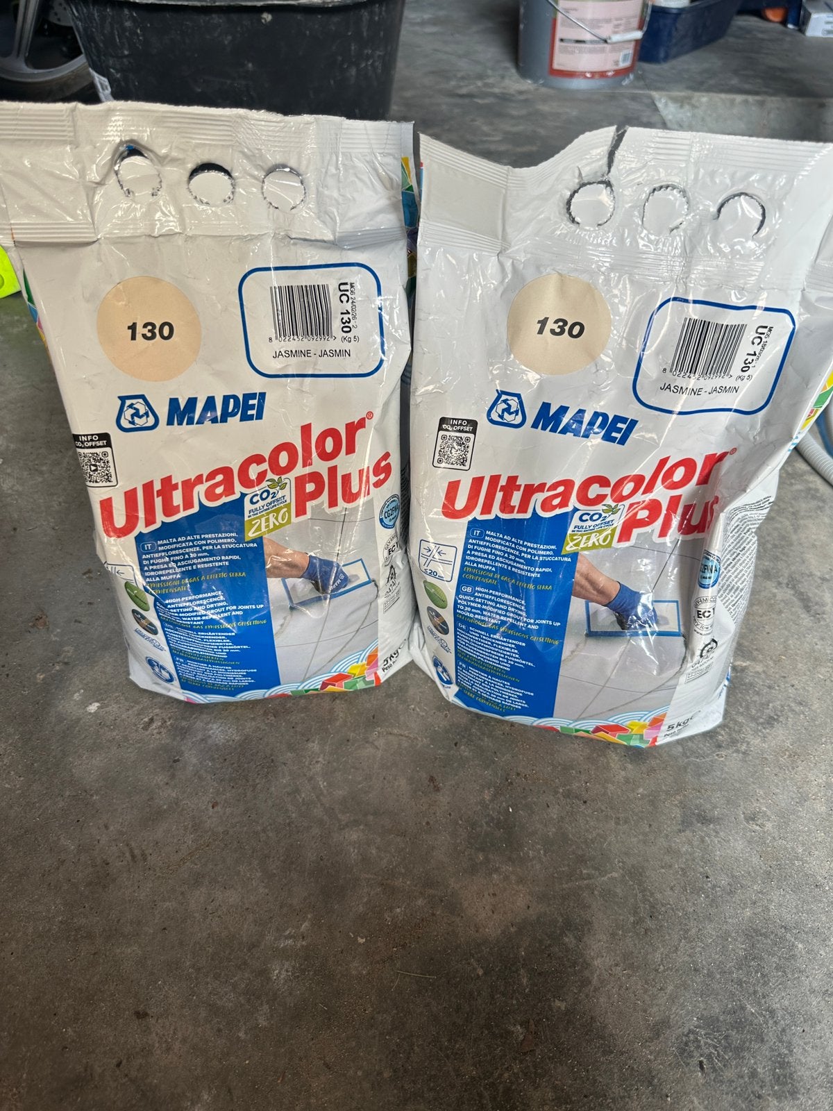 2x Mapei Ultracolor Plus - 130 Jasmijn - 5 kg, Ophalen, Nieuw, Overige typen