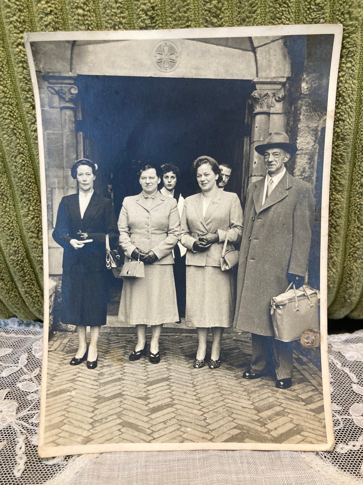 Oude foto, gezelschap (150826), Ophalen of Verzenden, Voor 1940, Gebruikt