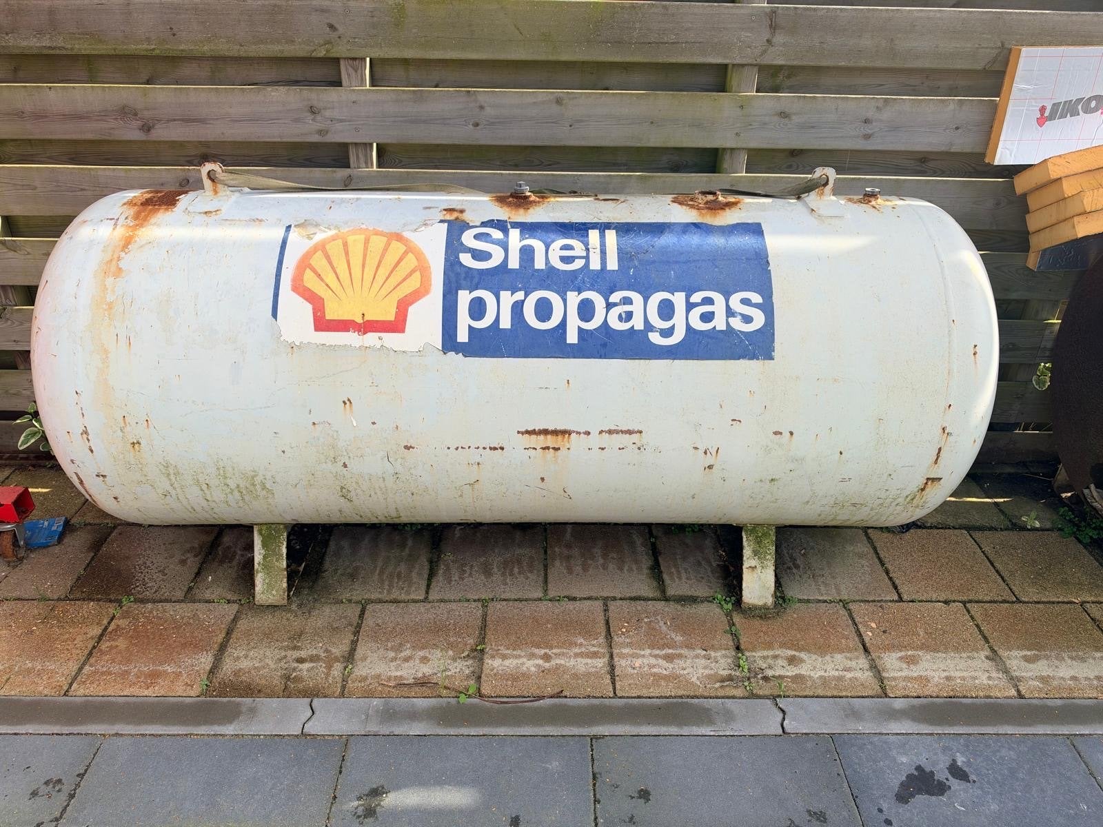 Lege Shell propaangastank - 215x80 cm, Ophalen, Gebruikt, Overige typen, 150 cm of meer